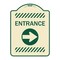 Signmission Flex Post Entrance with Right Arrow Decal for Flex Paddle Aluminum Sign, 18" L, 24" H, TG-1824-23959 A-DES-TG-1824-23959 - alternate 1